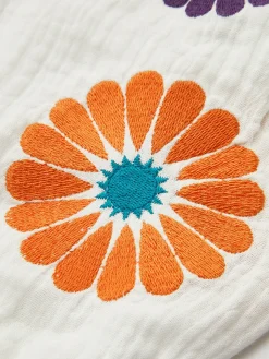 Backless Embroidery V-Neck Floral Dress