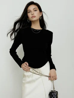 Backless Lace Up Long Sleeve Blouse