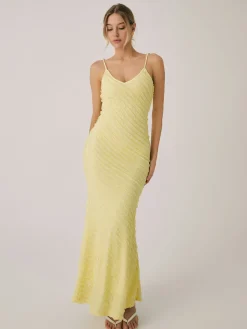 Backless Plain Cami Midi Dress