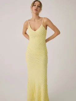 Backless Plain Cami Midi Dress
