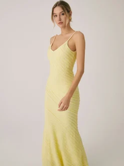 Backless Plain Cami Midi Dress