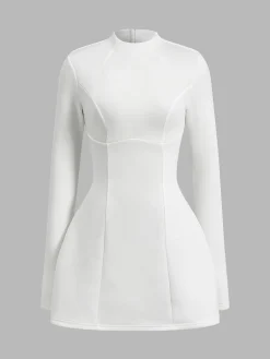 Backless Skinny Zipper Dress