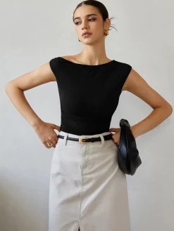Backless Tie Back T-Shirt