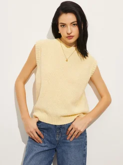 Backless Tie-Up Sweater Vest