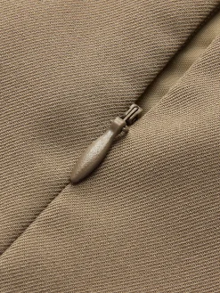 Back-Zipper Pleated Mini Skirt