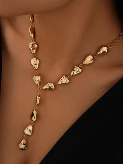 Baroque Beaded Y-Shape Pendant Necklace
