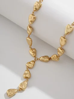 Baroque Beaded Y-Shape Pendant Necklace