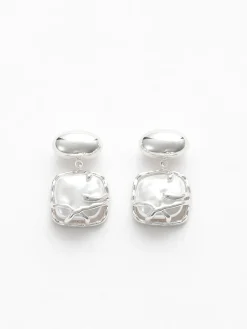 Baroque Pearl Pendant Earrings
