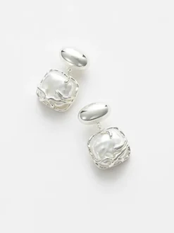 Baroque Pearl Pendant Earrings