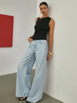 Basic Asymmetrical Neck Tank Top