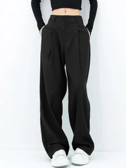 Basic Baggy Wide Leg Dress Pants