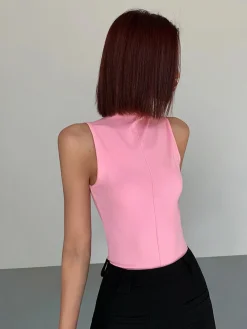 Basic Snug Turtleneck Tank Top