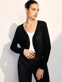 Bat Sleeve Hollow Cardigan