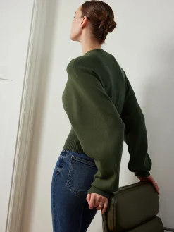 Batwing Sleeve Cinched Sweater
