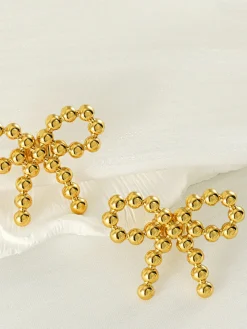 Beaded Bow Earrings