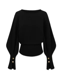 Bell Sleeve Cinched Sweatshirt