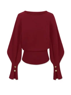 Bell Sleeve Cinched Sweatshirt