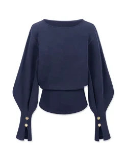 Bell Sleeve Cinched Sweatshirt