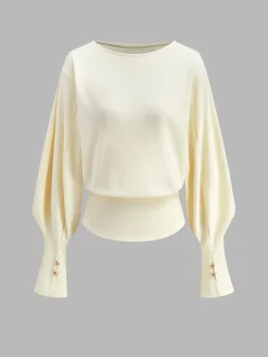 Bell Sleeve Cinched Sweatshirt