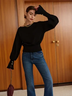 Bell Sleeve Cinched Sweatshirt