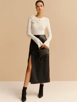 Bell Sleeve Floral Knit Top