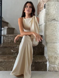 Beloved Knotted Sleeveless Long Dress