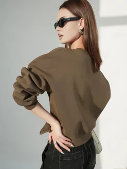 Belted Short Sweatshirt