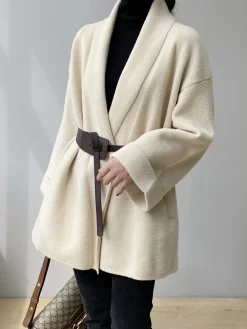 Belted Soft Women Faux Fur Coat