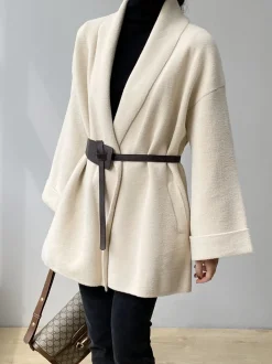 Belted Soft Women Faux Fur Coat
