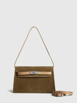 Belted-Decor Flap Shoulder Bag