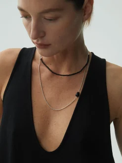 Black Onyx Beaded Necklace
