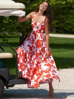 Blooming In Summer Floral Print Cami Long Dress