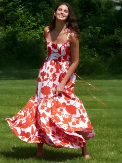 Blooming In Summer Floral Print Cami Long Dress