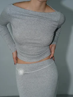 Boat Neck Long Sleeve Shirt