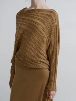 Boheme Asymmetrical Neck Loose Sweater