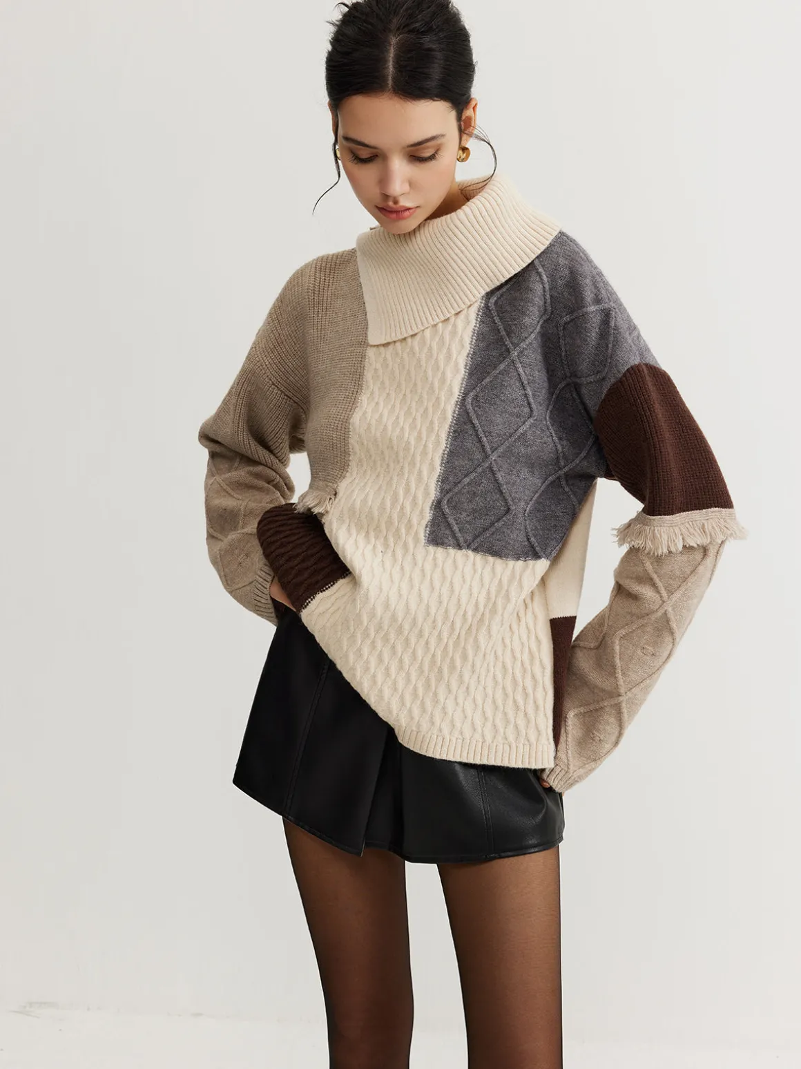 Boheme Color Block Knit Top