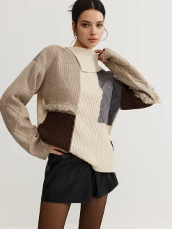 Boheme Color Block Knit Top