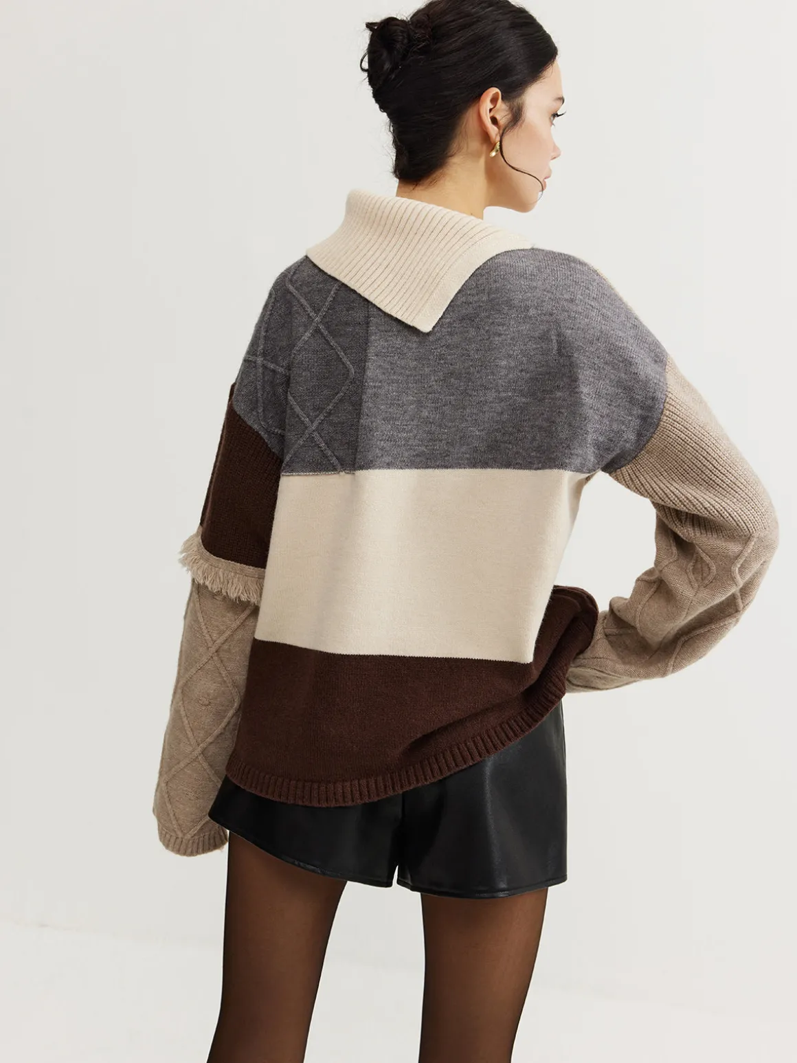Boheme Color Block Knit Top