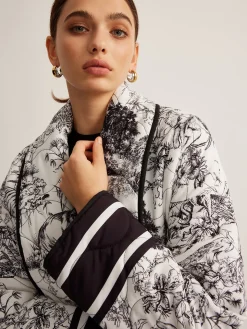 Boheme Contrast Binding Lapel Winter Coat