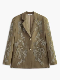 Boheme Embroidery Button Blazer