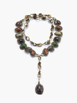 Boheme Geometrical Stones Pendant Necklace