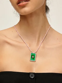Boheme Green Bless Charm Necklace