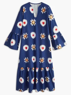 Boheme Printed 3/4 Length Sleeve Dress