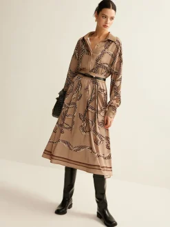 Boheme Printed Midi Skirt Without Belt