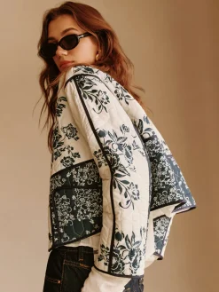 Boheme Printed Piping Cozy Jacket