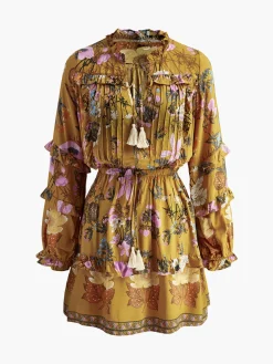 Boheme Printed Ruffle Cozy Dress
