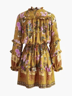 Boheme Printed Ruffle Cozy Dress