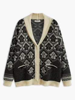 Boheme Printed V-Neck Cardigan