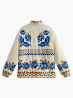 Boheme Printed Zipper Winter Coat