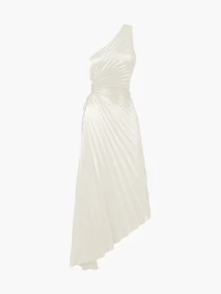 Bold In Pleat Satin Cutout Long Dress